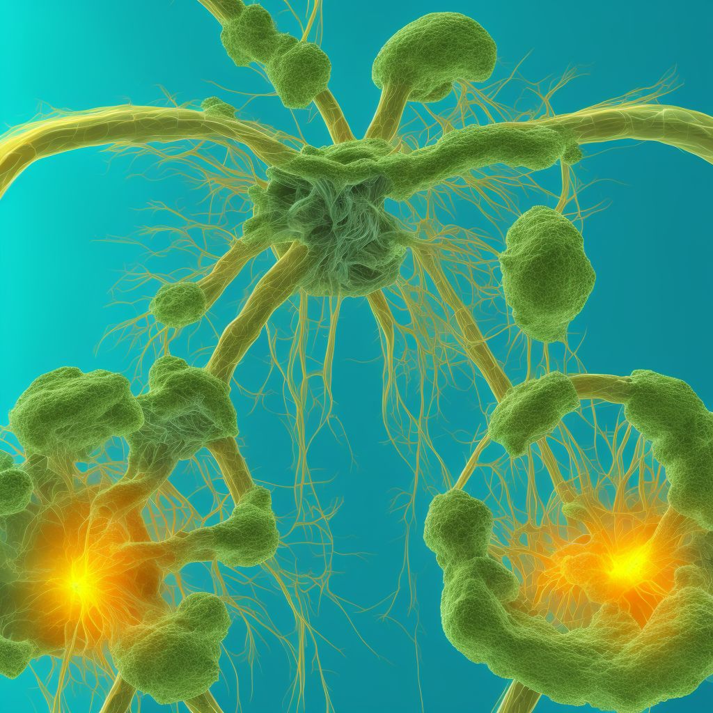 Intervertebral disc stenosis of neural canal of thoracic region digital illustration