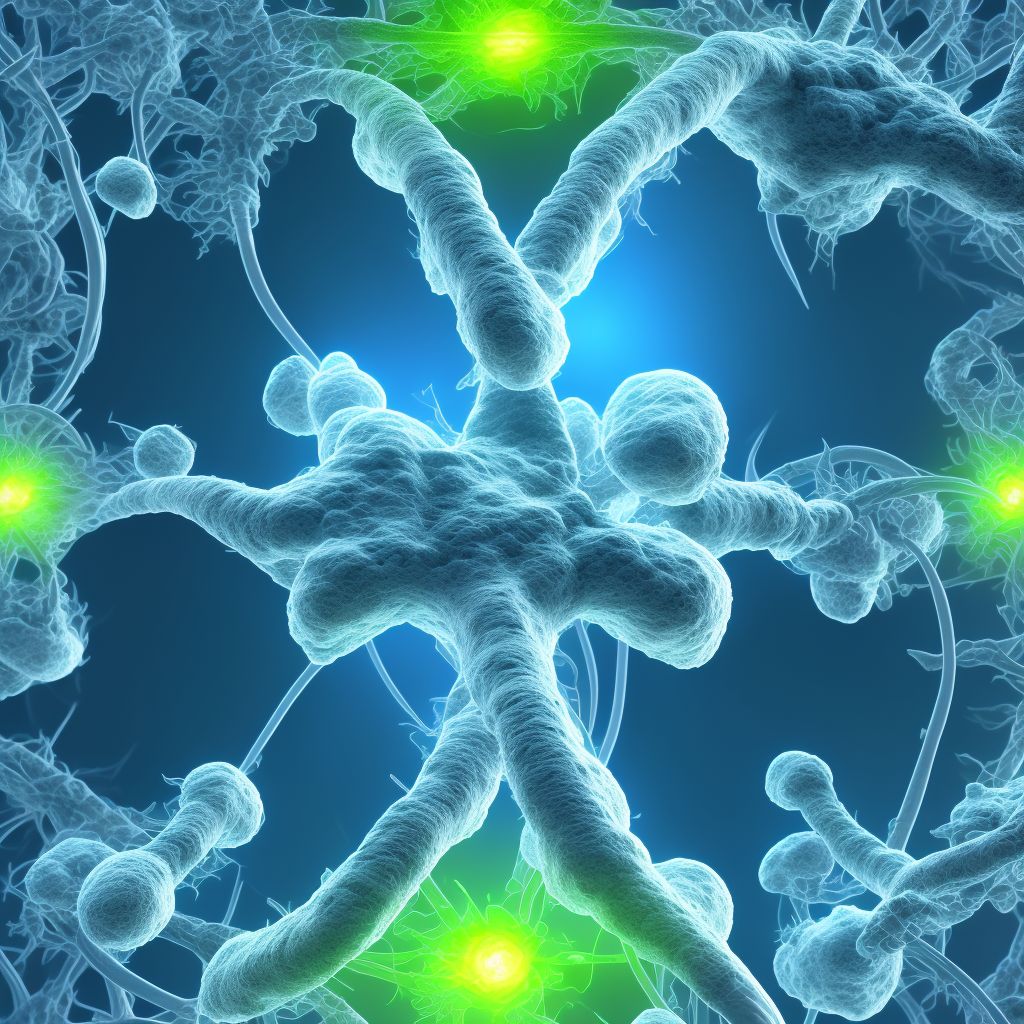 Connective tissue and disc stenosis of intervertebral foramina of lower extremity digital illustration