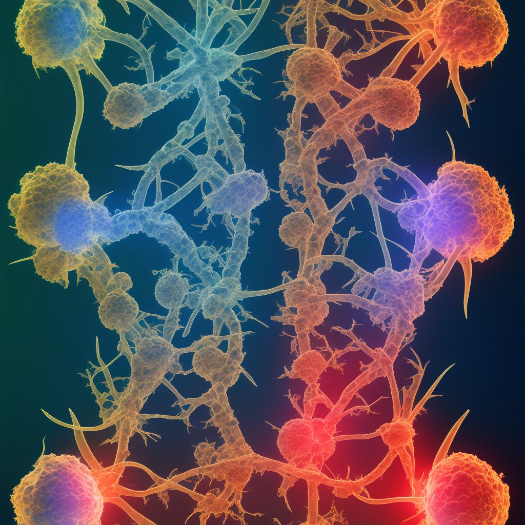 Connective tissue and disc stenosis of intervertebral foramina of abdomen and other regions digital illustration