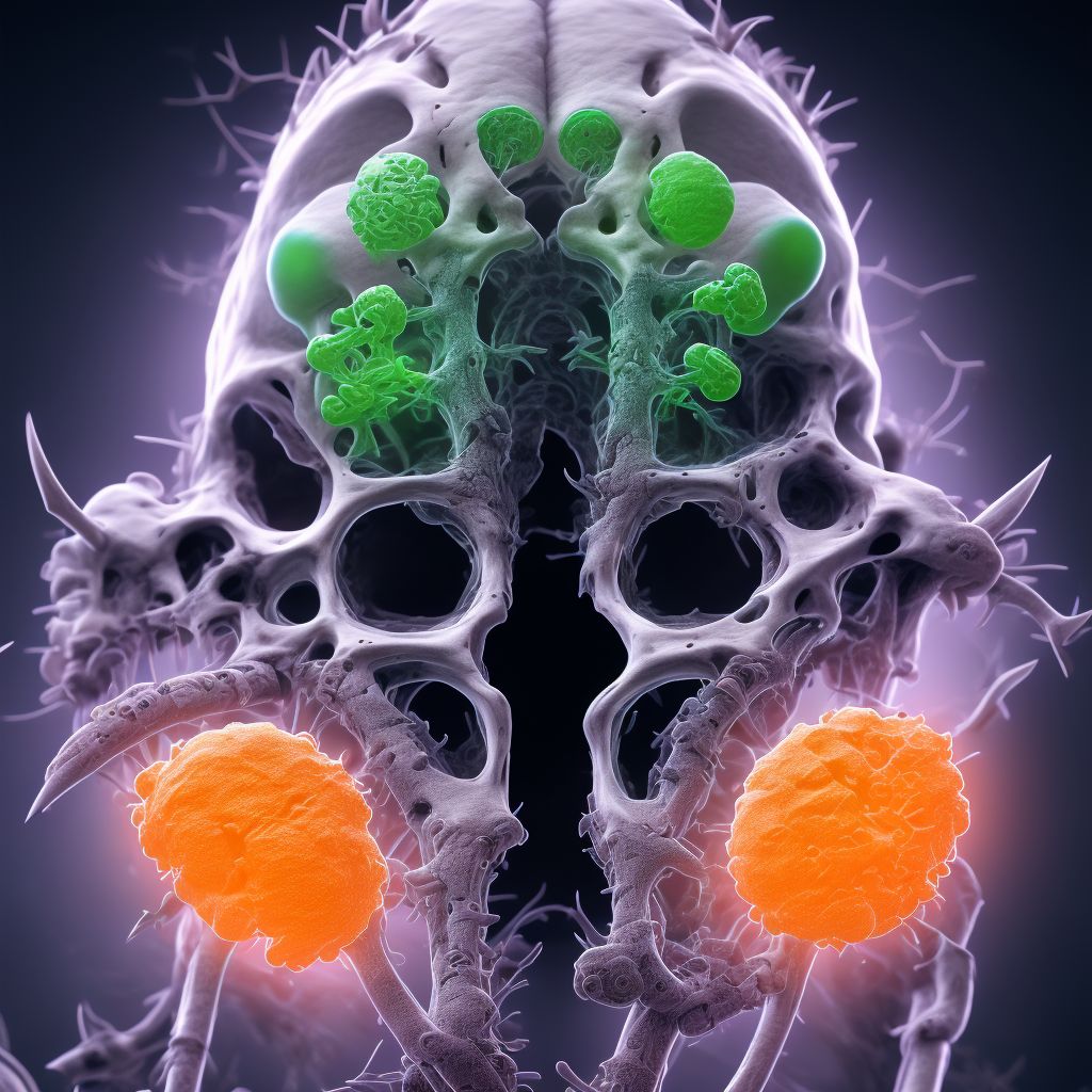 Other biomechanical lesions of head region digital illustration