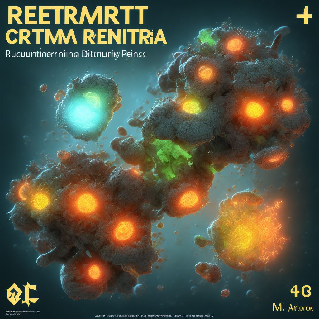 Recurrent and persistent hematuria with dense deposit disease digital illustration