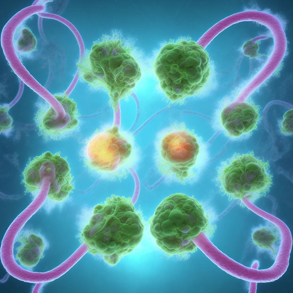 Unspecified nephritic syndrome with diffuse endocapillary proliferative glomerulonephritis digital illustration