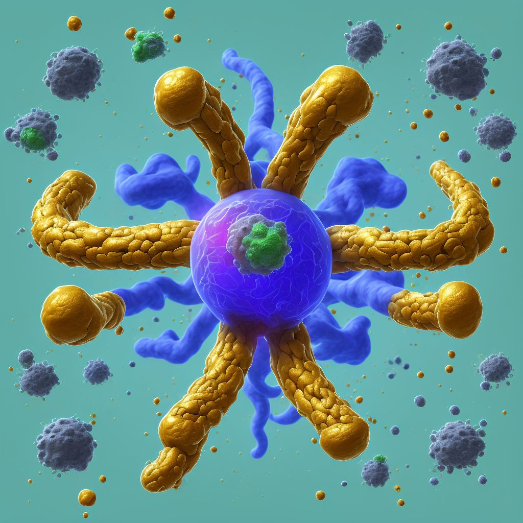 Hereditary nephropathy, not elsewhere classified with diffuse mesangial proliferative glomerulonephritis digital illustration