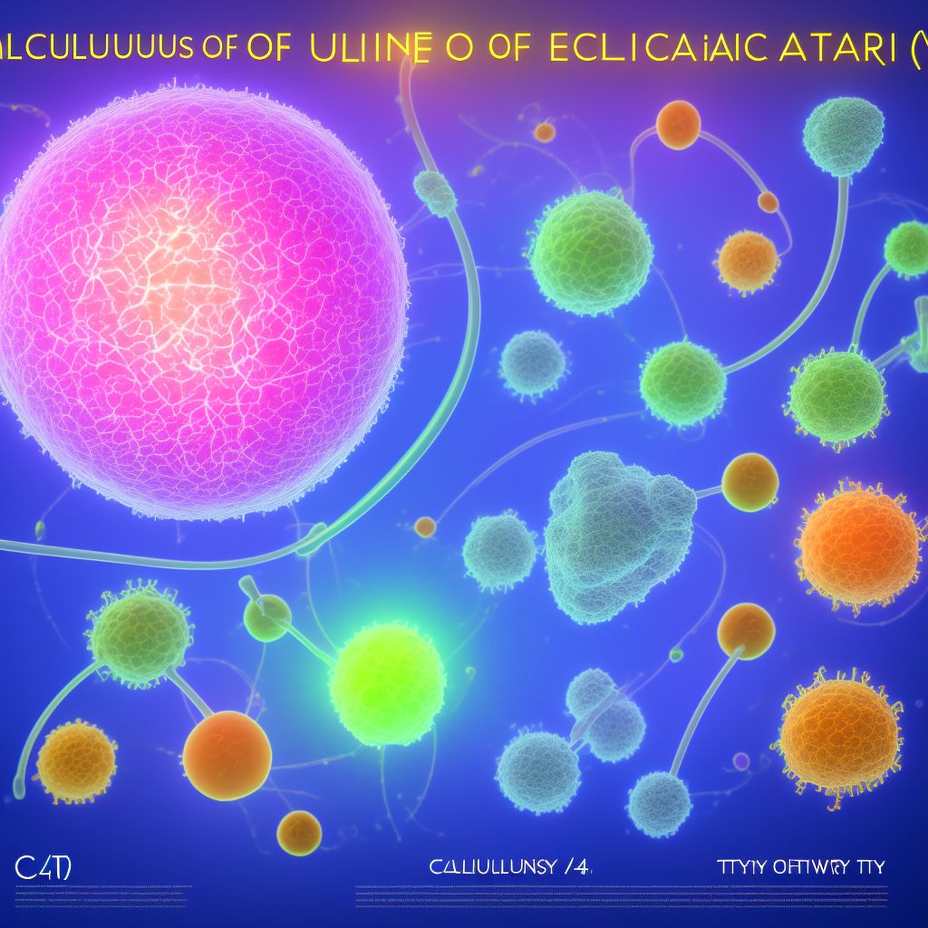 Calculus of urinary tract in diseases classified elsewhere digital illustration