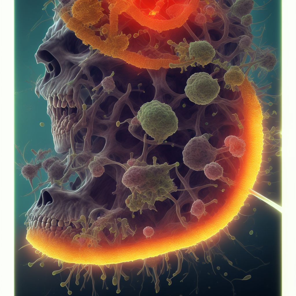 Trigonitis with hematuria digital illustration