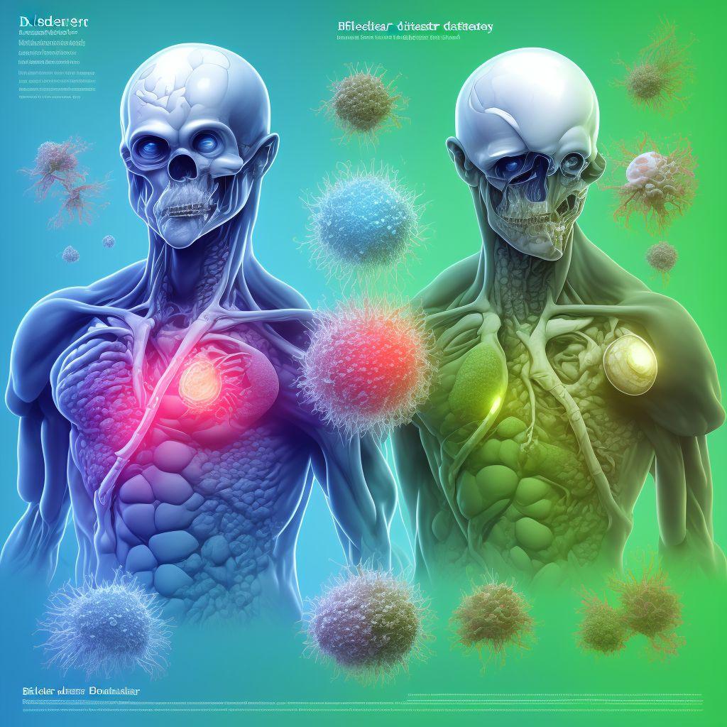 Bladder disorders in diseases classified elsewhere digital illustration