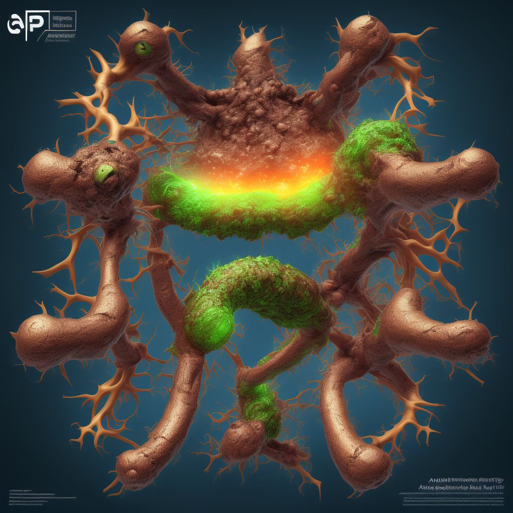 Post-traumatic anterior urethral stricture digital illustration