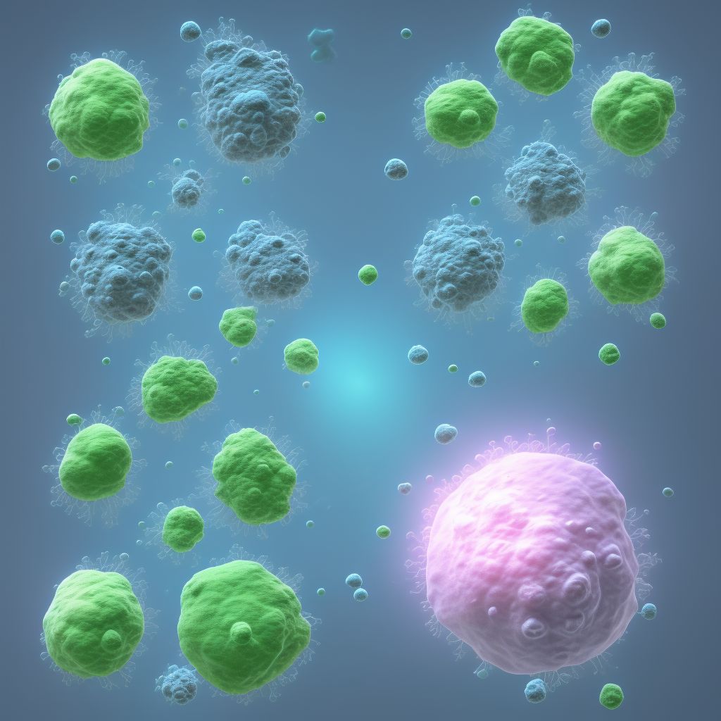 Diffuse cystic mastopathy of right breast digital illustration