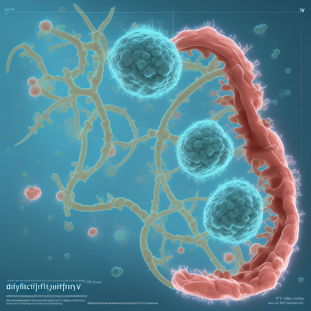 Diffuse cystic mastopathy of unspecified breast digital illustration