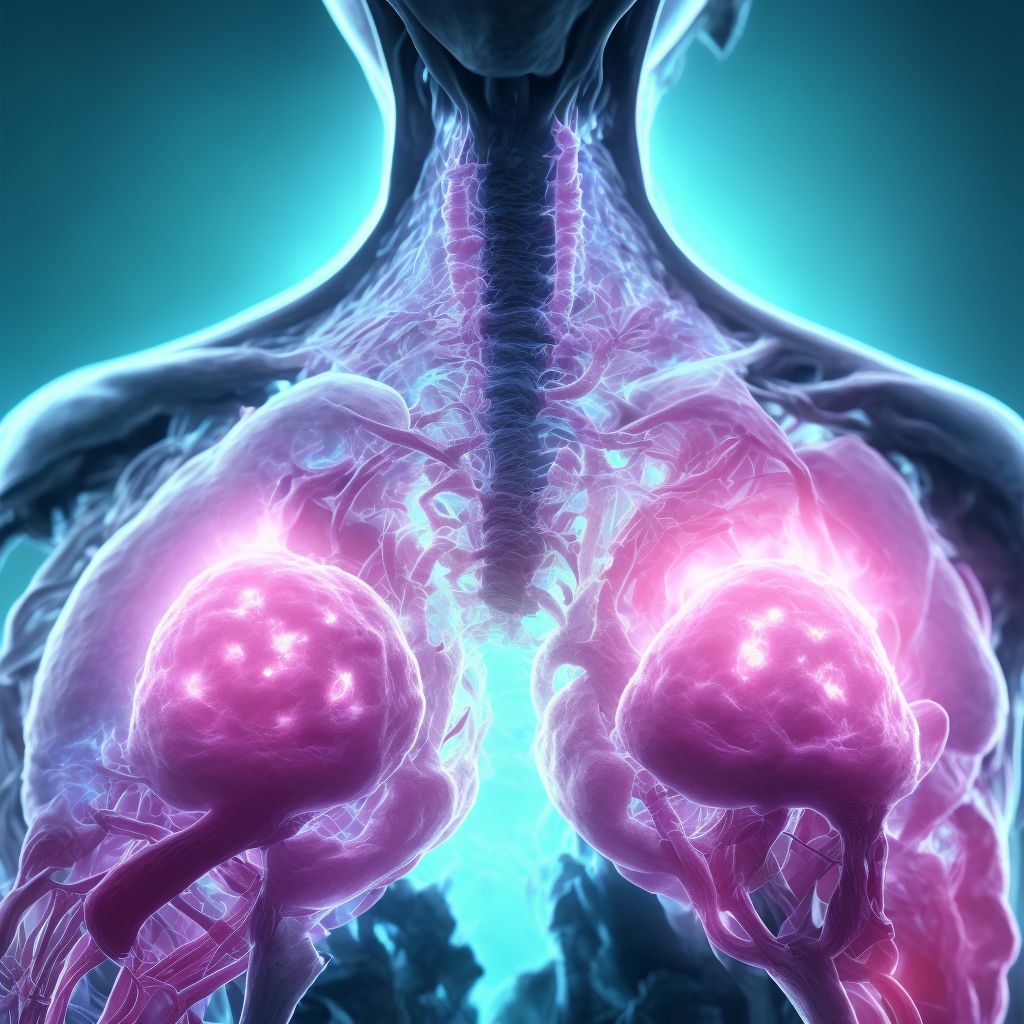 Fibroadenosis of left breast digital illustration