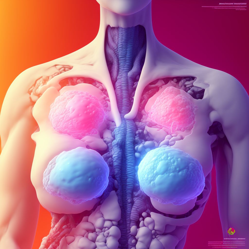 Other benign mammary dysplasias of left breast digital illustration