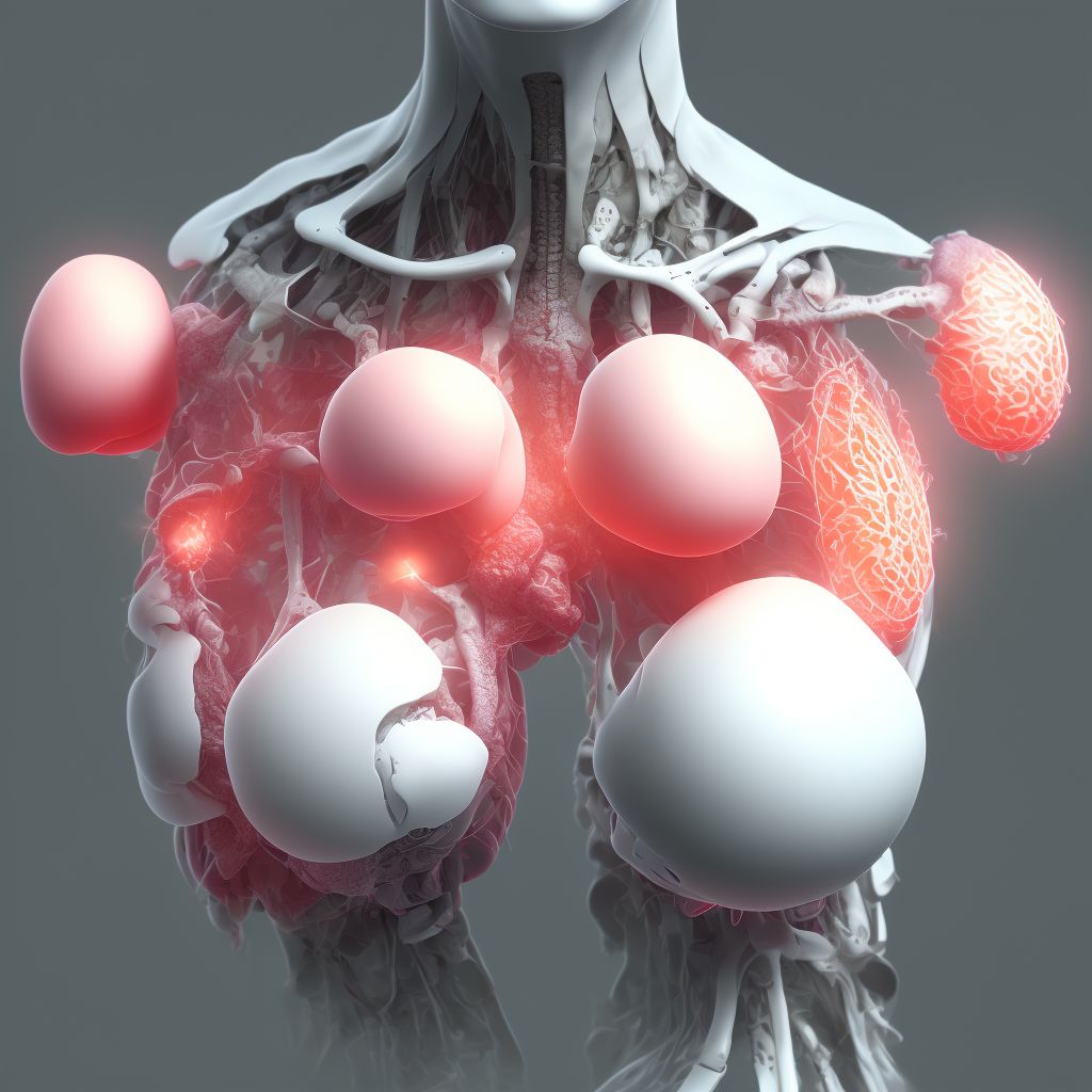 Disproportion of reconstructed breast digital illustration