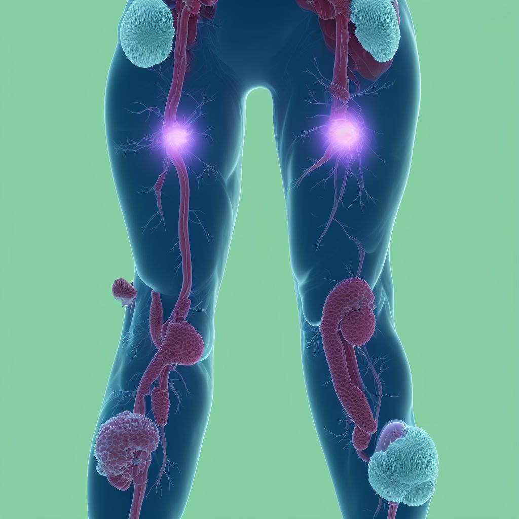 Female chronic pelvic peritonitis digital illustration