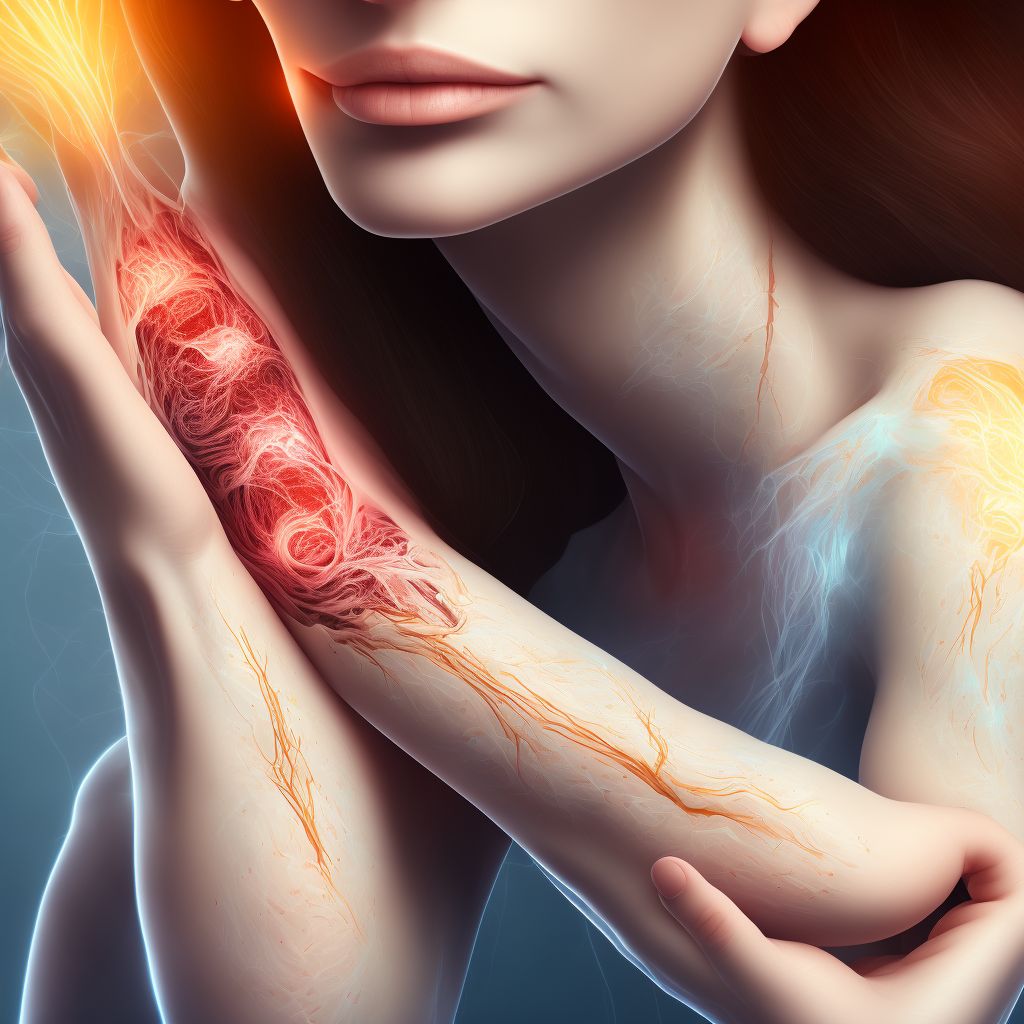 Endometriosis in cutaneous scar digital illustration