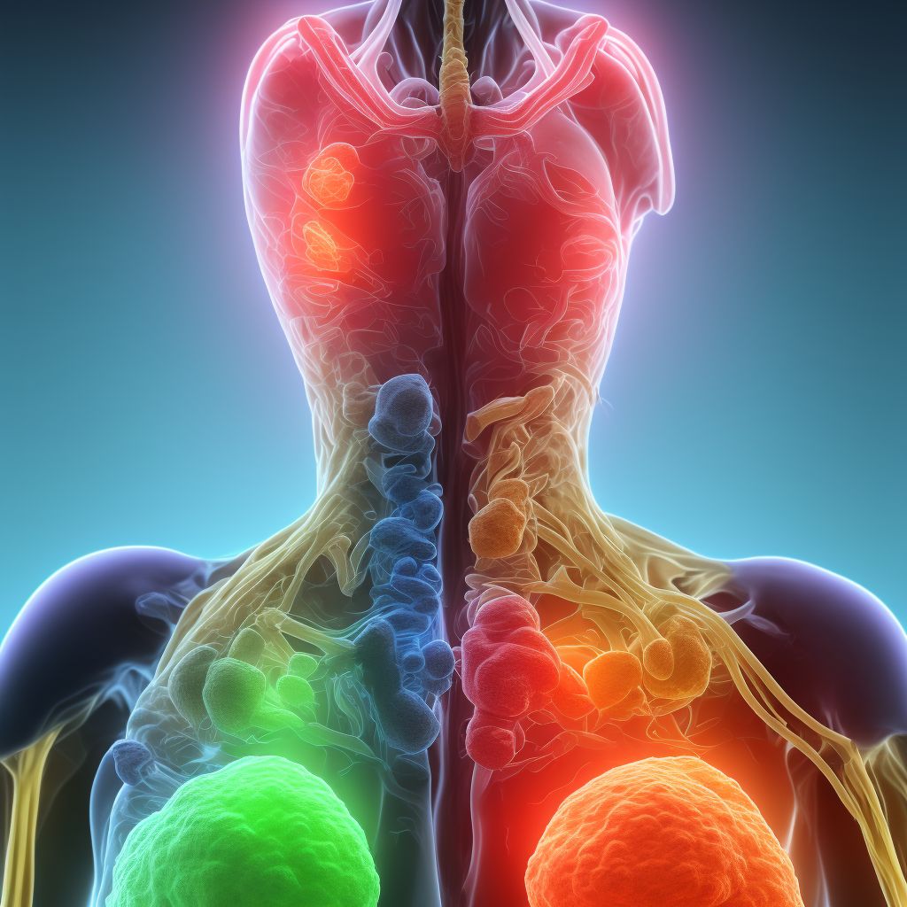 Endometriosis of extra-pelvic abdominal peritoneum digital illustration