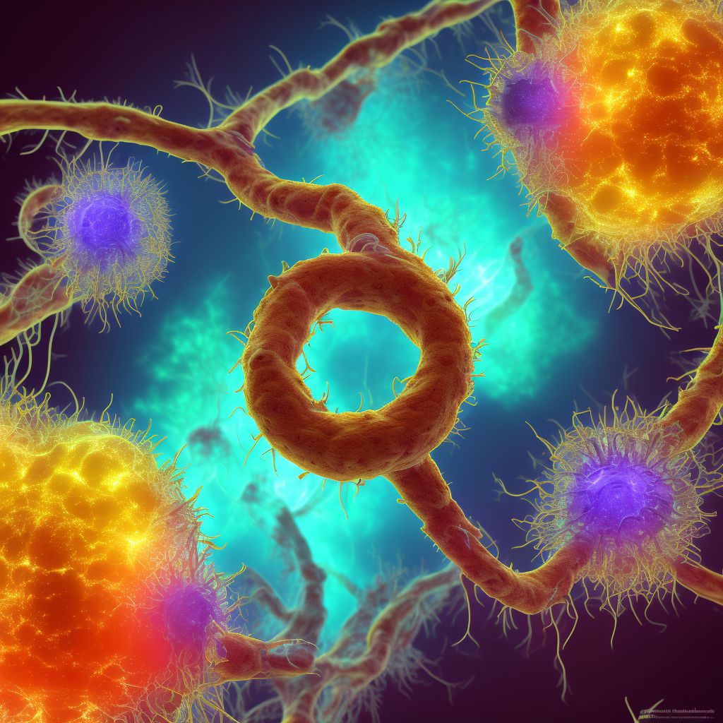 Endometriosis of the sacral splanchnic nerves digital illustration