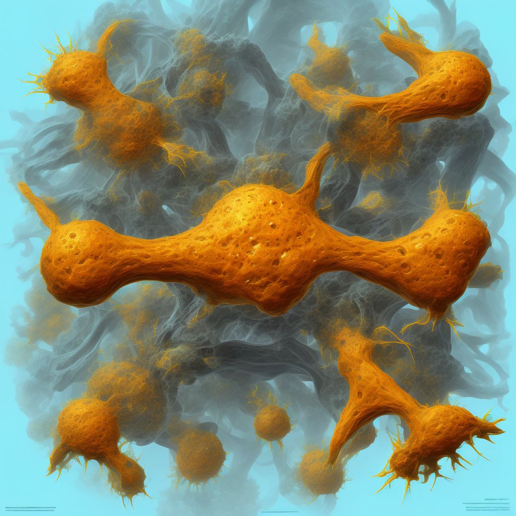 Endometriosis of the femoral nerve digital illustration