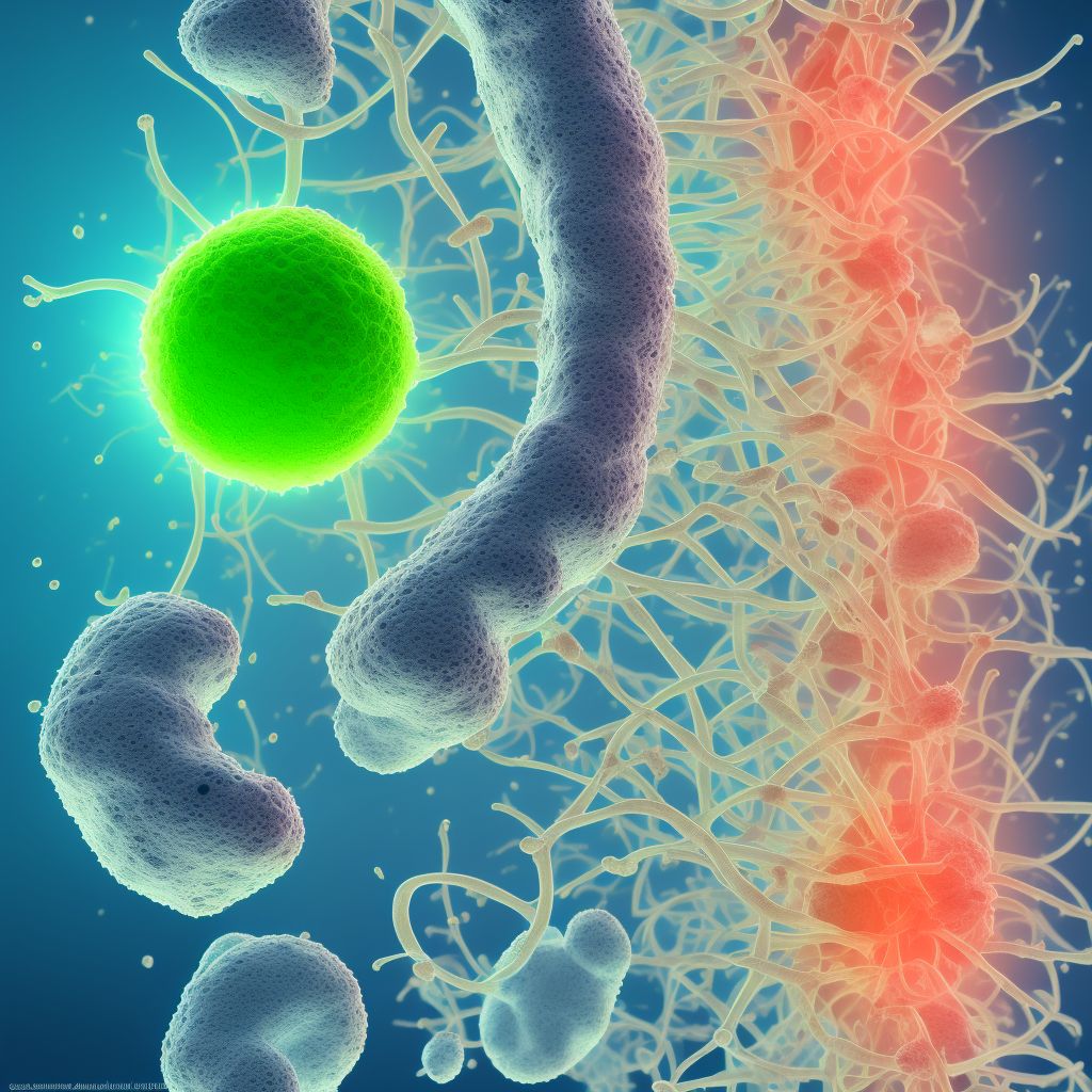 Cystocele, midline digital illustration