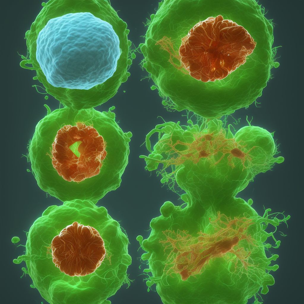 Follicular cyst of left ovary digital illustration