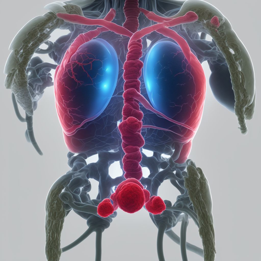 Corpus luteum cyst of left ovary digital illustration