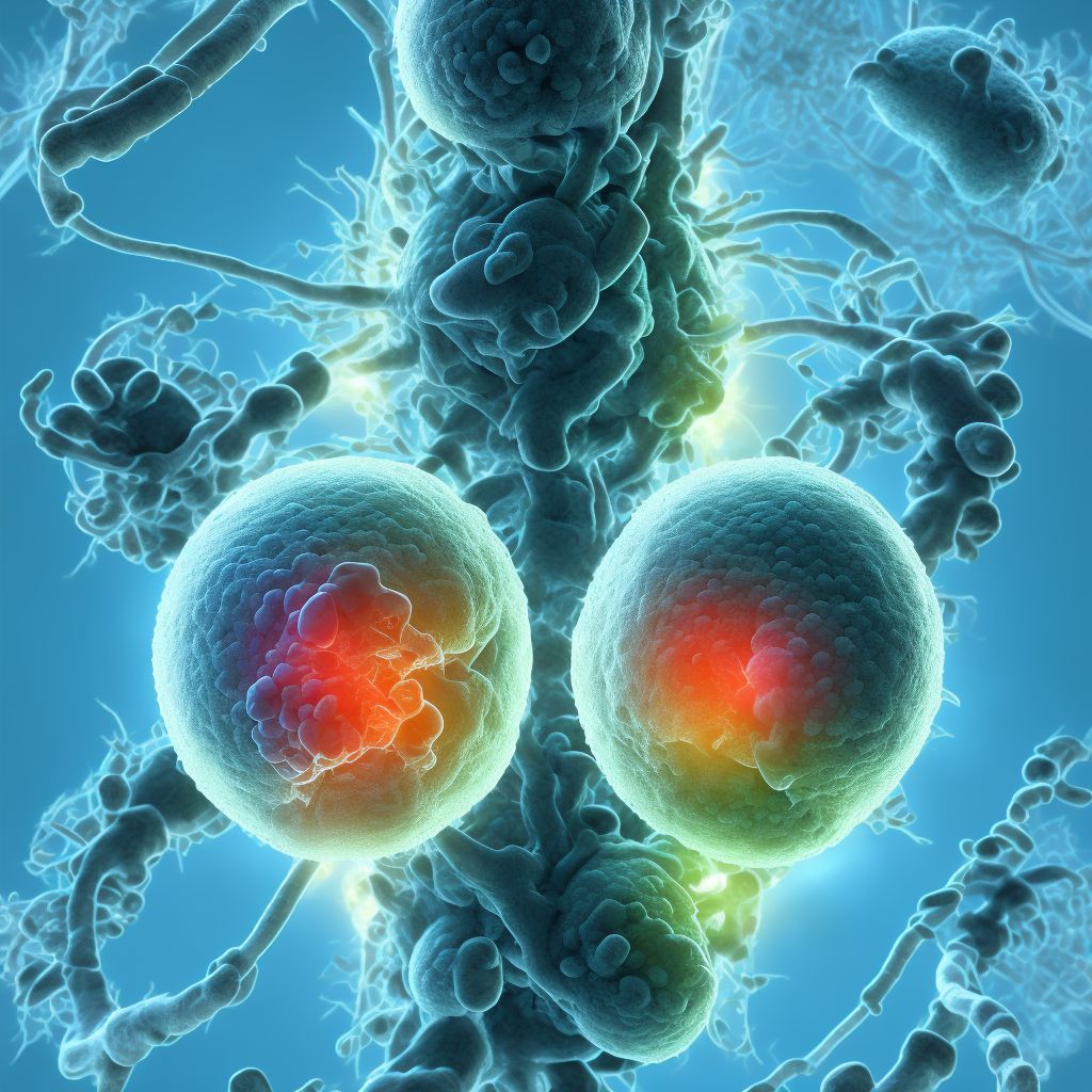 Torsion of ovary and ovarian pedicle digital illustration