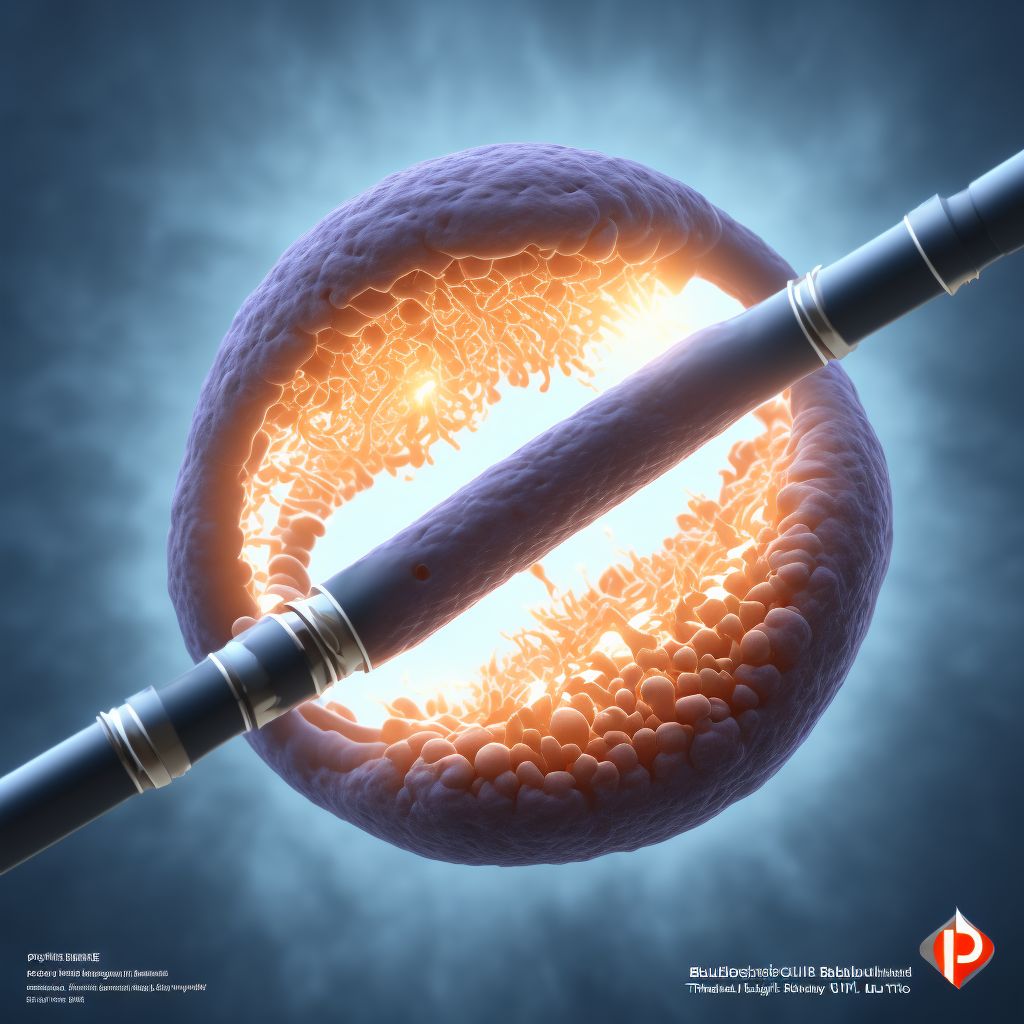 Postprocedural bulbous urethral stricture, male digital illustration