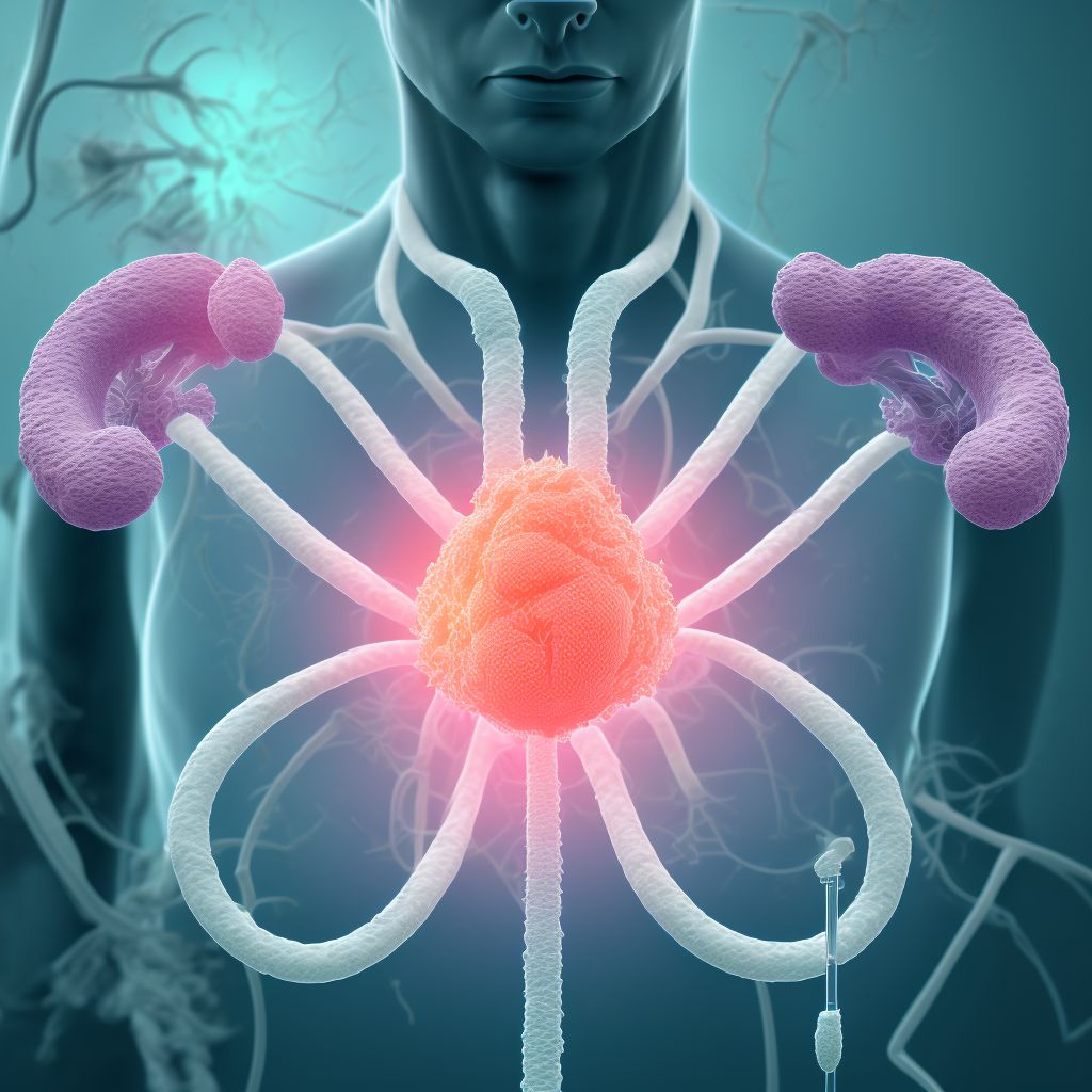 Malfunction of incontinent external stoma of urinary tract digital illustration