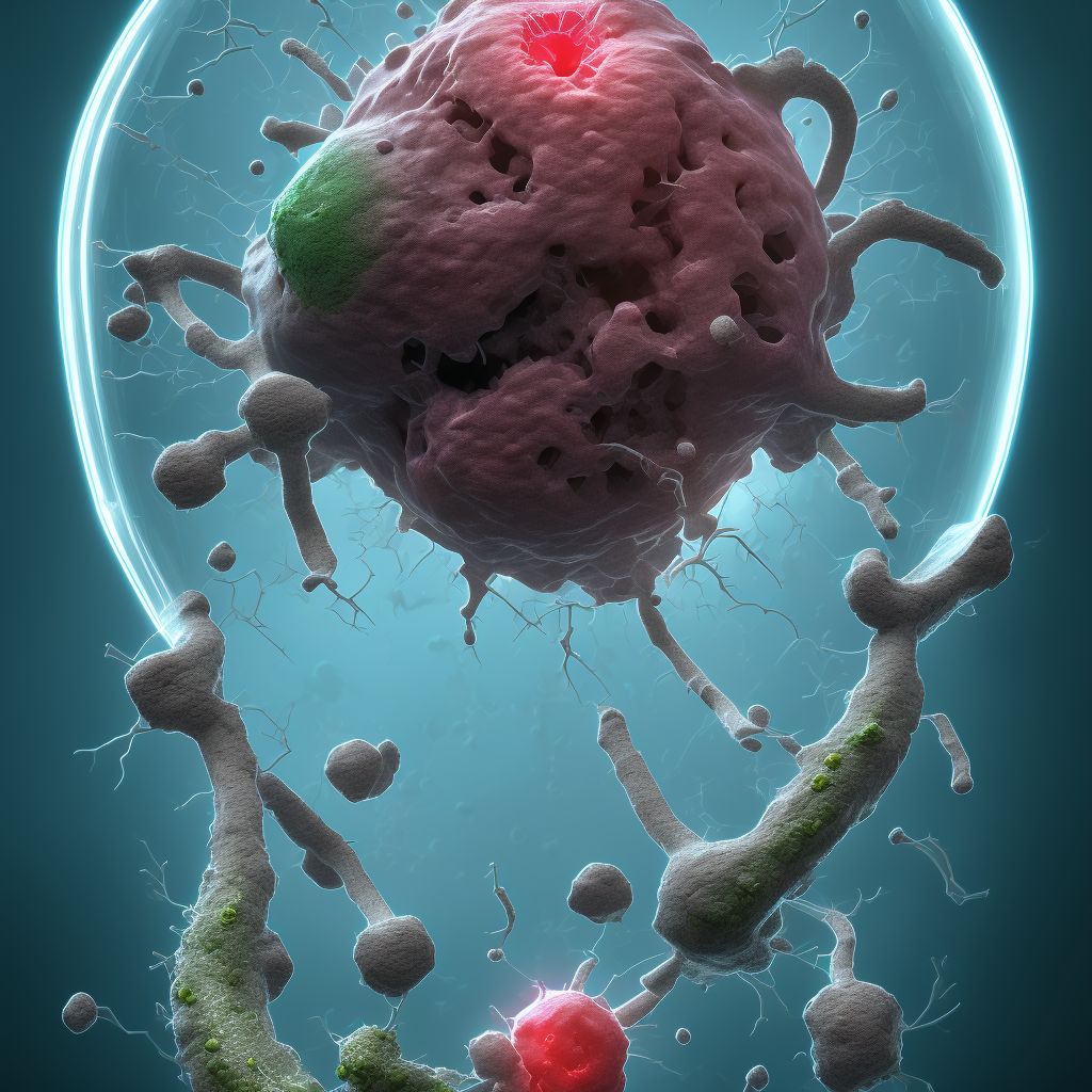 Hemorrhage of continent stoma of urinary tract digital illustration