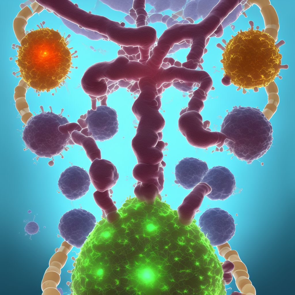 Herniation of continent stoma of urinary tract digital illustration