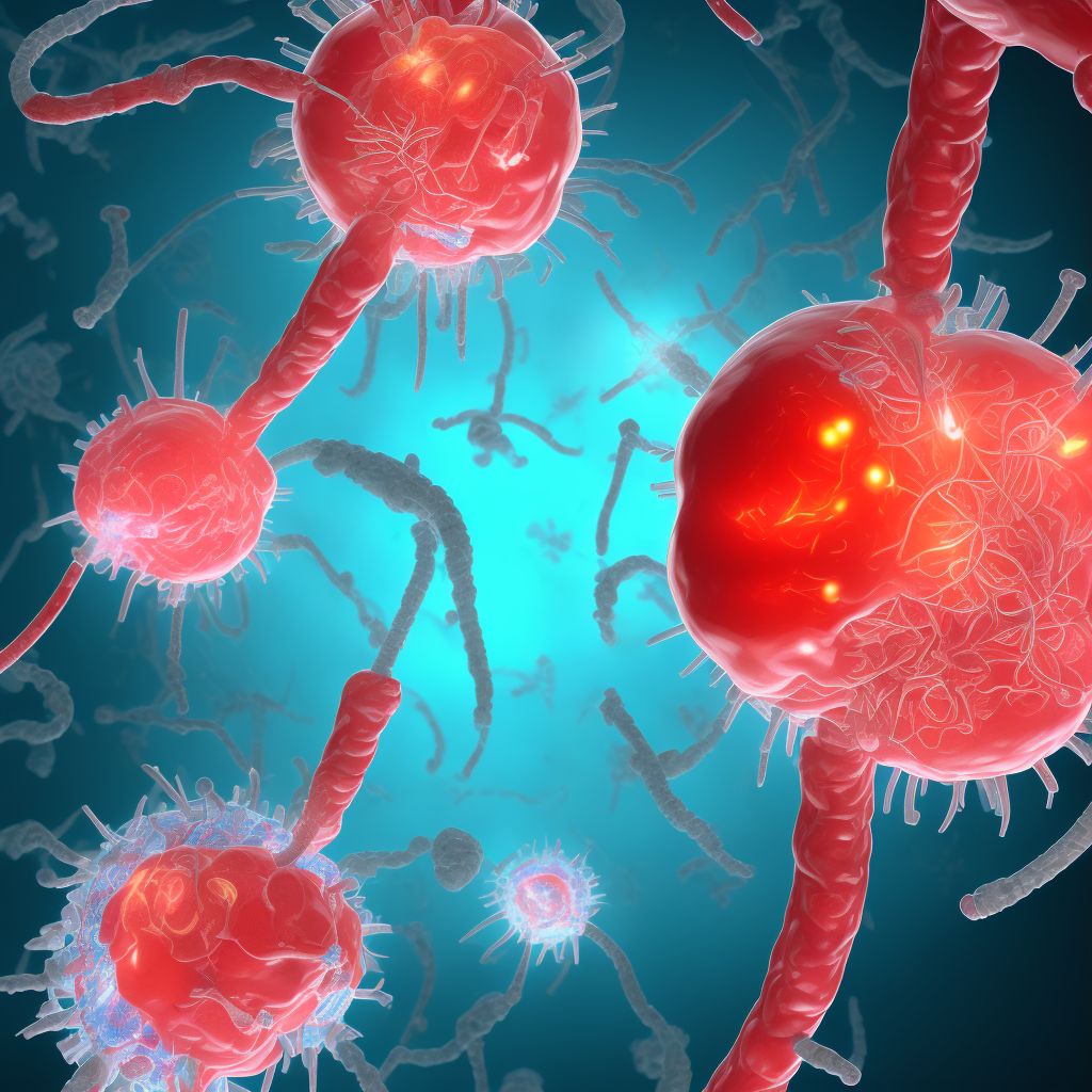 Intraoperative hemorrhage and hematoma of a genitourinary system organ or structure complicating other procedure digital illustration