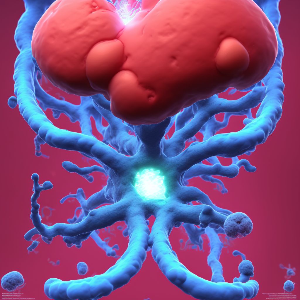 Postprocedural hematoma of a genitourinary system organ or structure following a genitourinary system procedure digital illustration