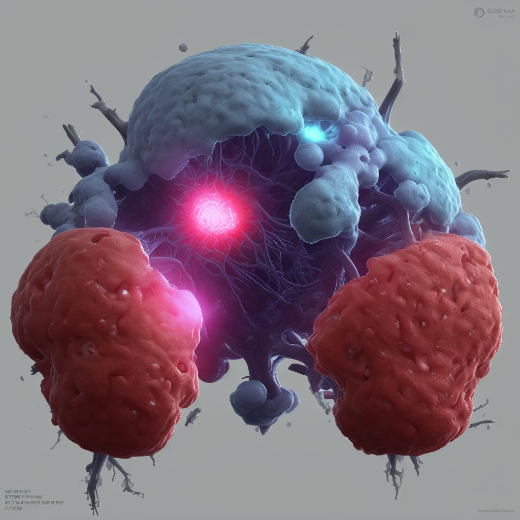 Postprocedural hematoma of a genitourinary system organ or structure following other procedure digital illustration