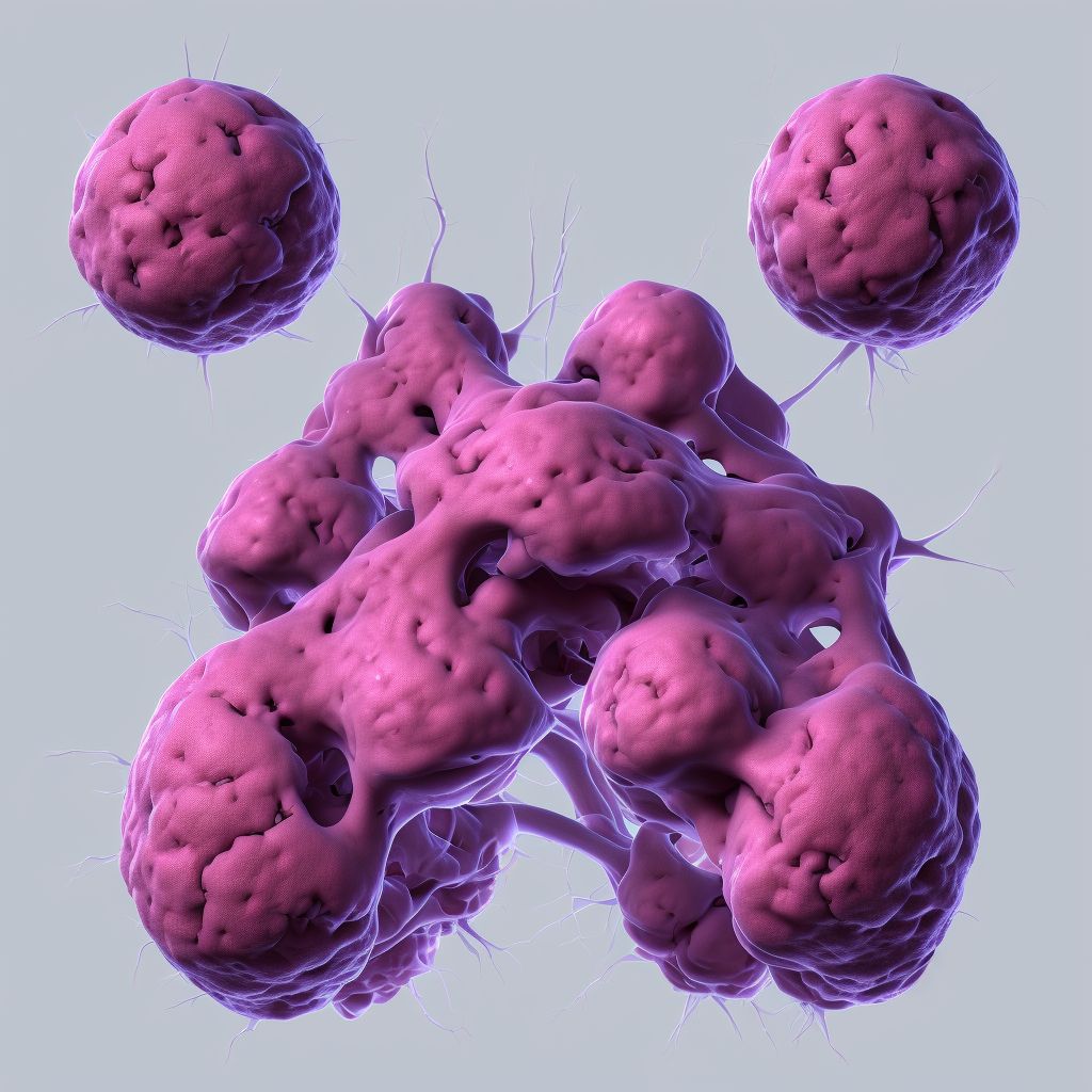 Postprocedural seroma of a genitourinary system organ or structure following a genitourinary system procedure digital illustration