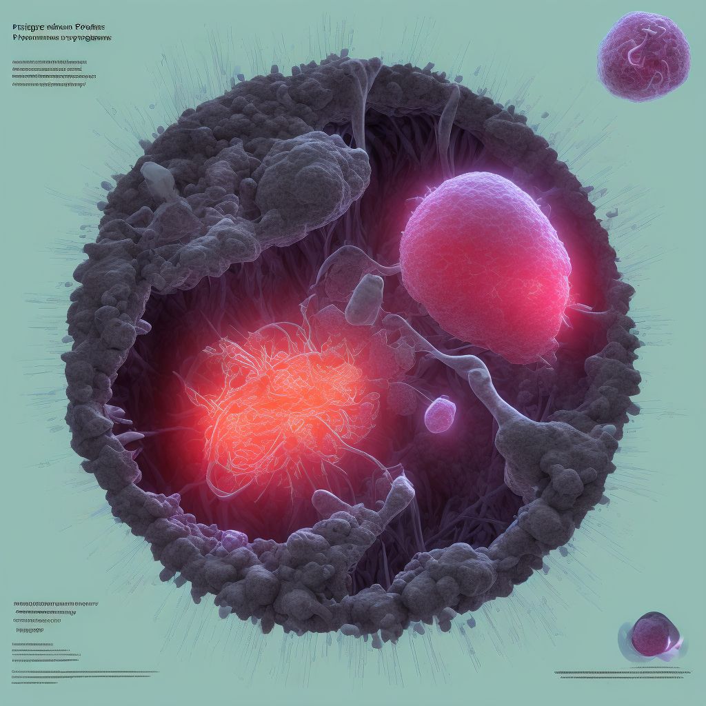 Damage to pelvic organs following complete or unspecified spontaneous abortion digital illustration