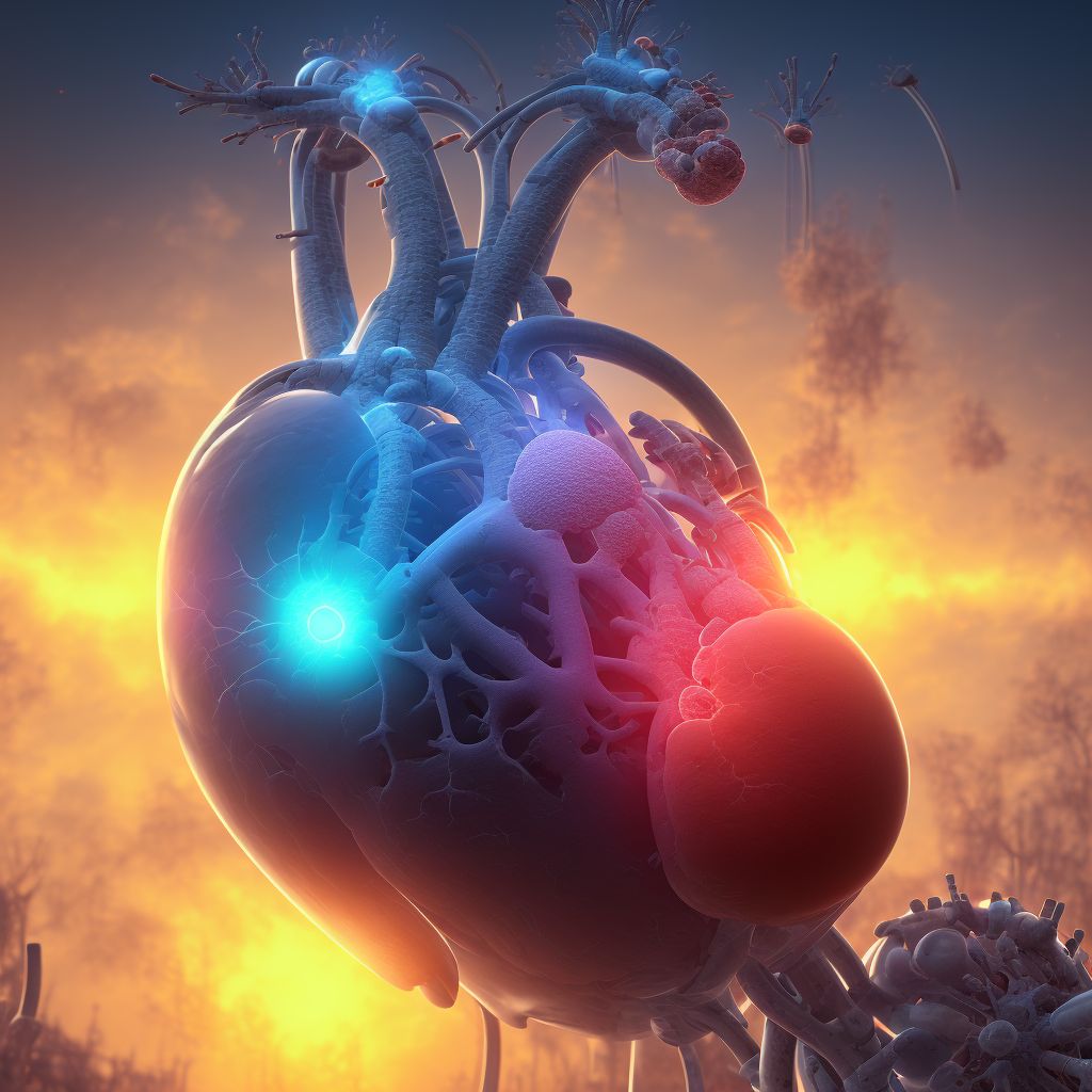 Pre-existing hypertensive heart and chronic kidney disease complicating pregnancy, unspecified trimester digital illustration