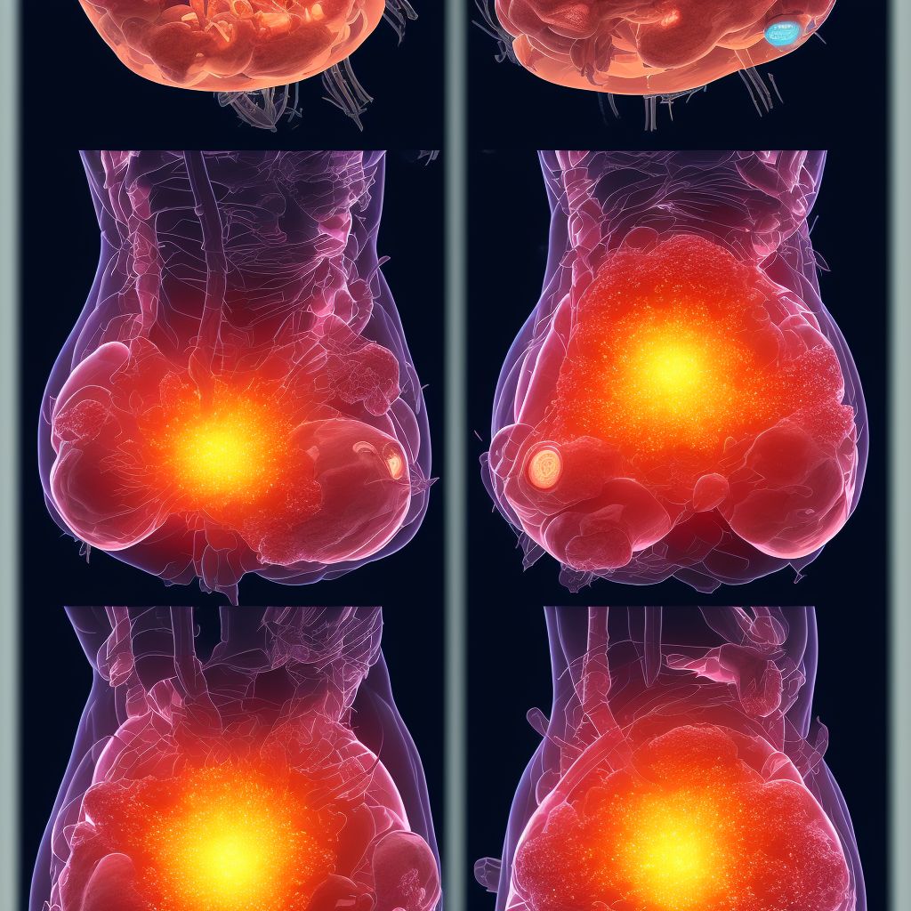 Subluxation of symphysis (pubis) in pregnancy, third trimester digital illustration