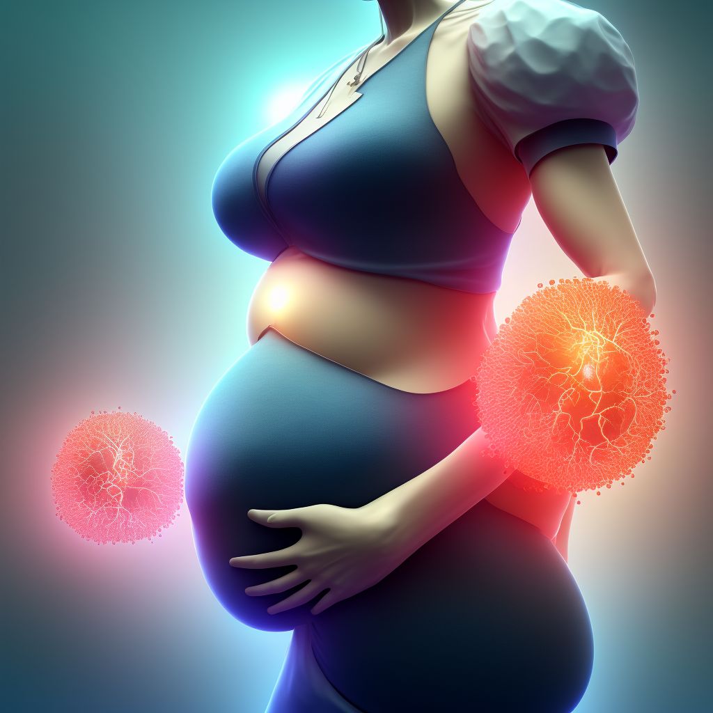 Pregnancy related renal disease, first trimester digital illustration