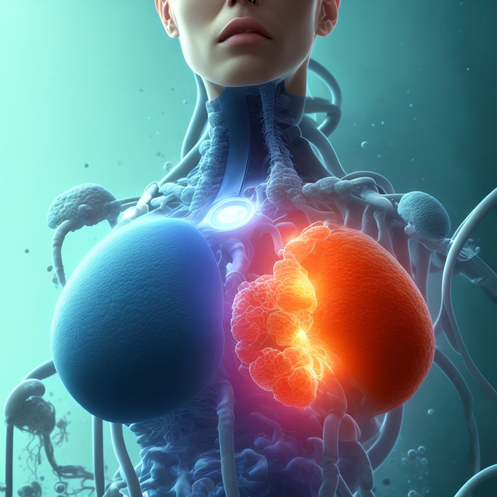 Aspiration pneumonitis due to anesthesia during pregnancy, third trimester digital illustration