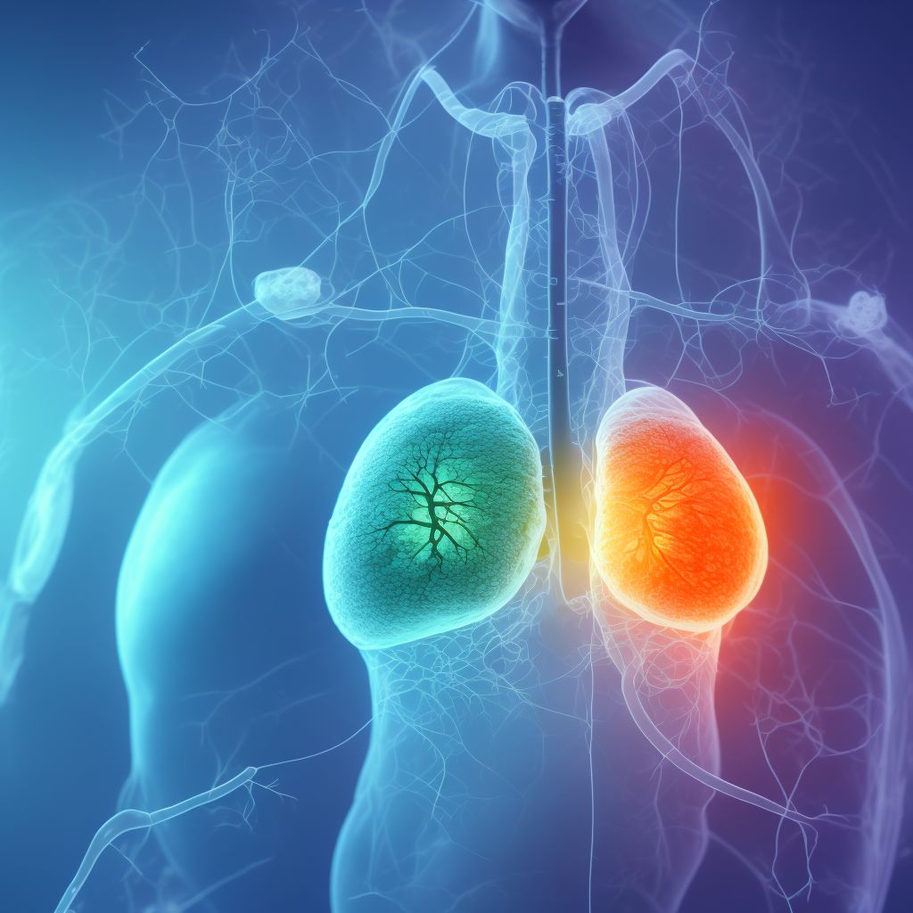 Pressure collapse of lung due to anesthesia during pregnancy, unspecified trimester digital illustration