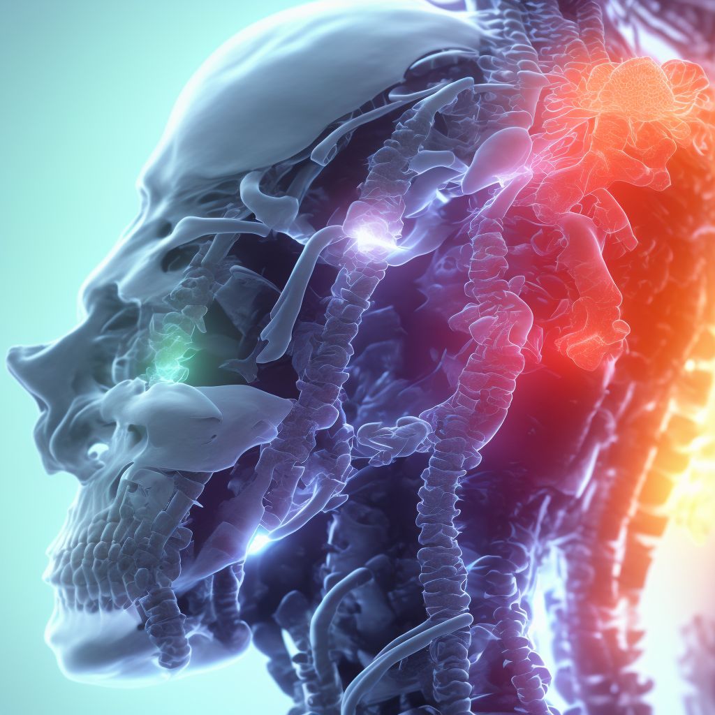 Spinal and epidural anesthesia induced headache during pregnancy, unspecified trimester digital illustration