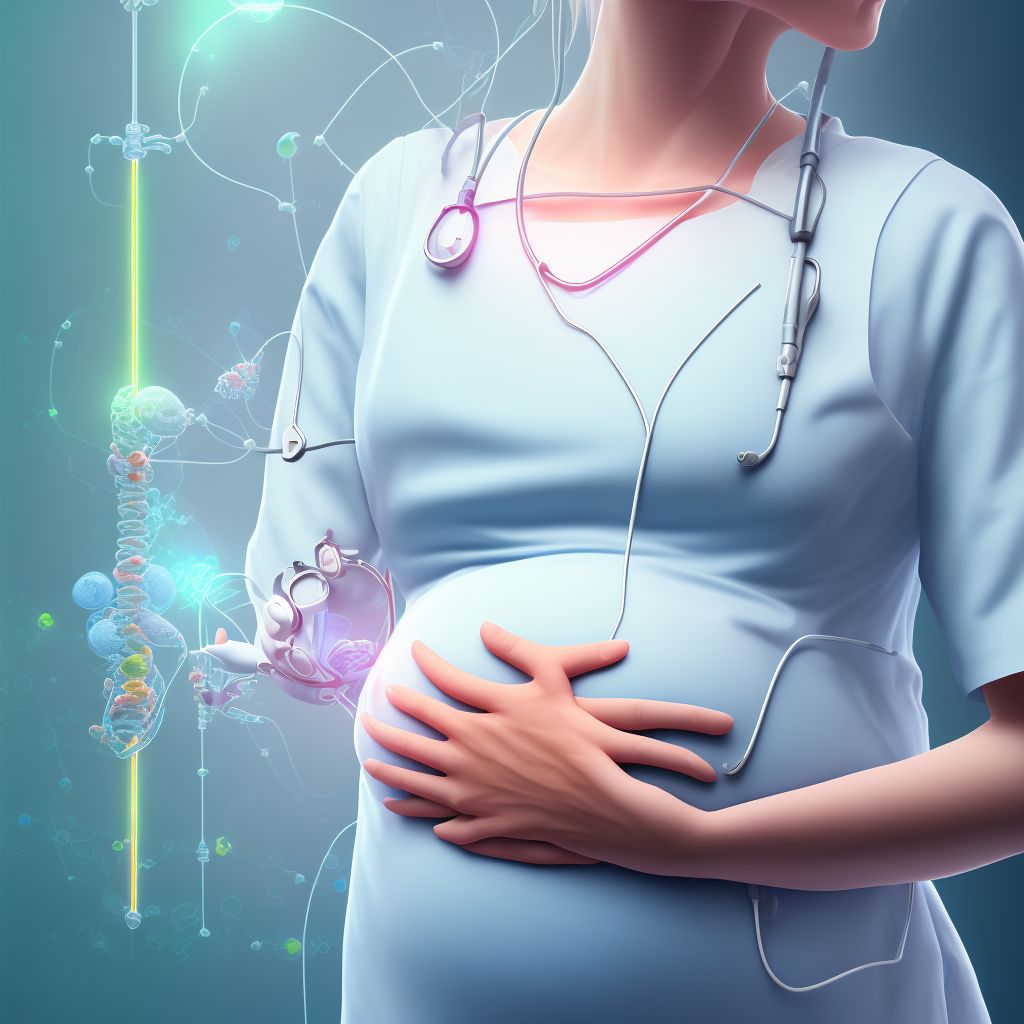 Unspecified complication of anesthesia during pregnancy, unspecified trimester digital illustration