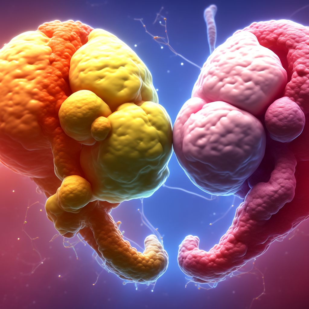 Twin pregnancy, unable to determine number of placenta and number of amniotic sacs, unspecified trimester digital illustration