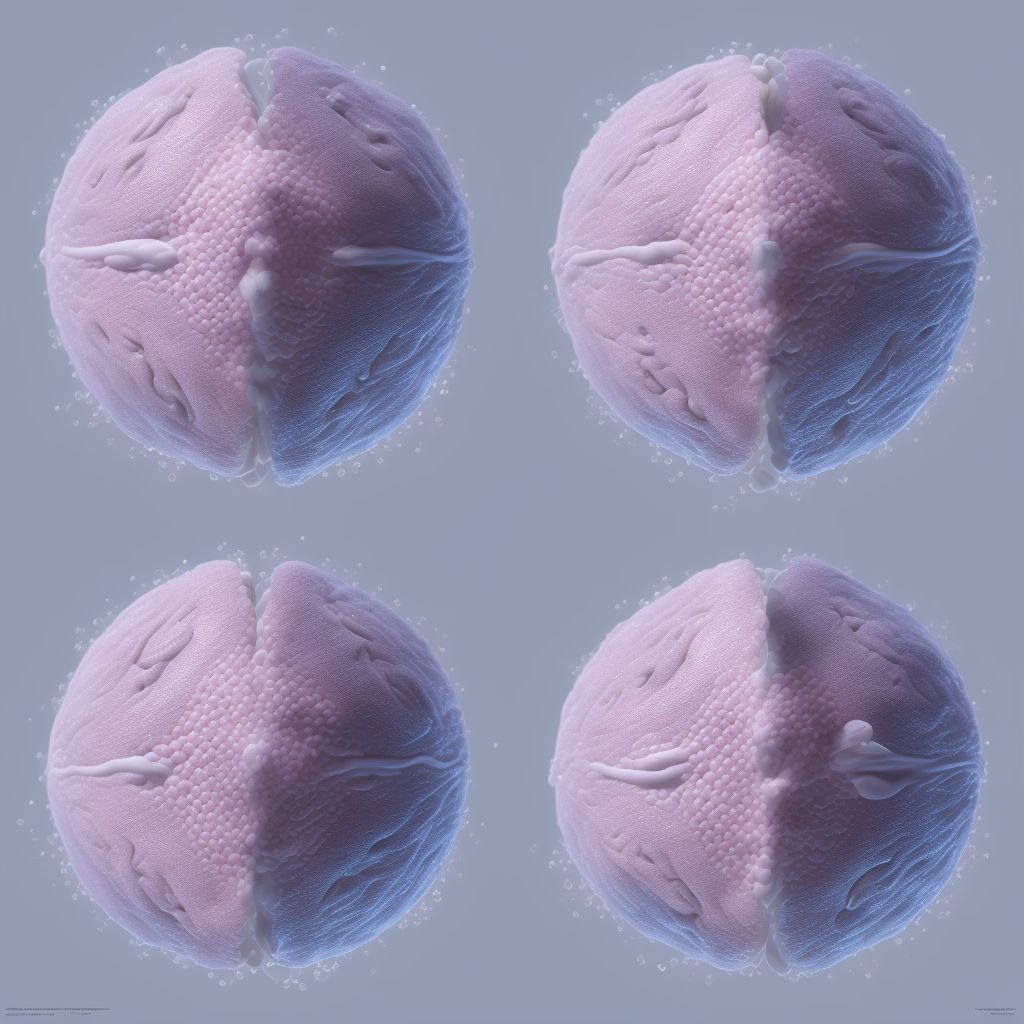 Triplet pregnancy, unspecified number of placenta and unspecified number of amniotic sacs, first trimester digital illustration