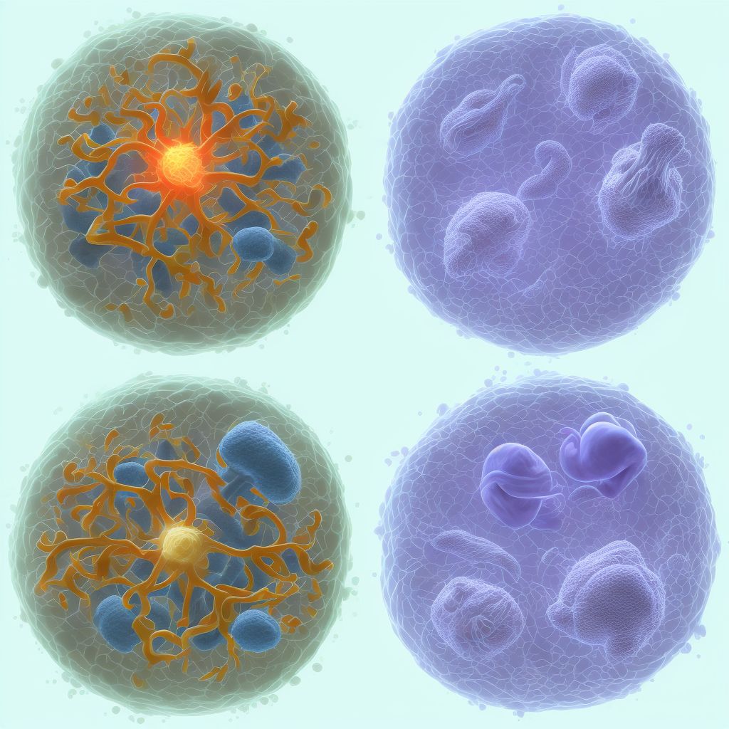 Triplet pregnancy, unable to determine number of placenta and number of amniotic sacs, third trimester digital illustration