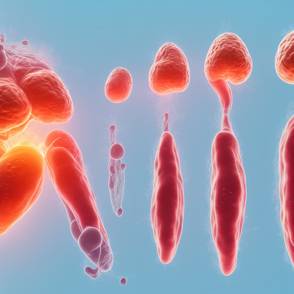 Quadruplet pregnancy, unspecified number of placenta and unspecified number of amniotic sacs, first trimester digital illustration