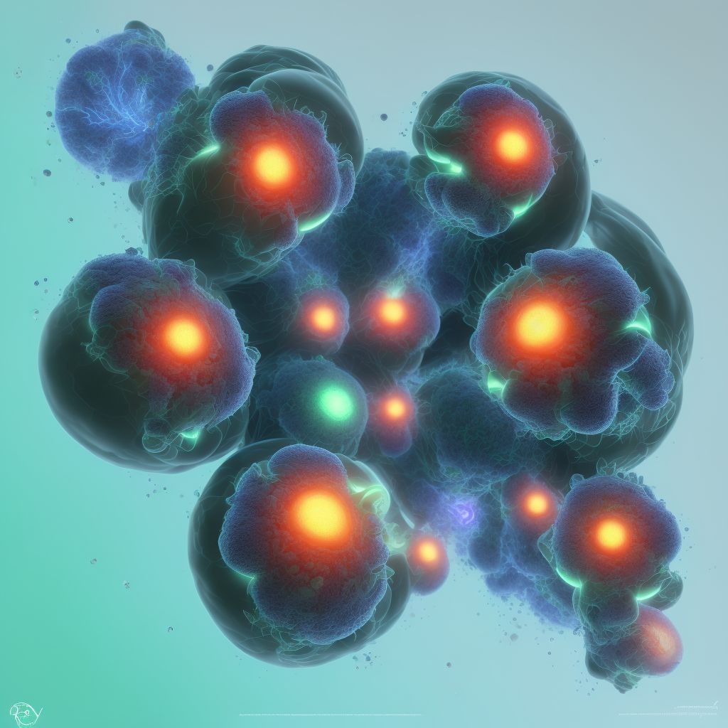 Quadruplet pregnancy, quadrachorionic/quadra-amniotic, third trimester digital illustration