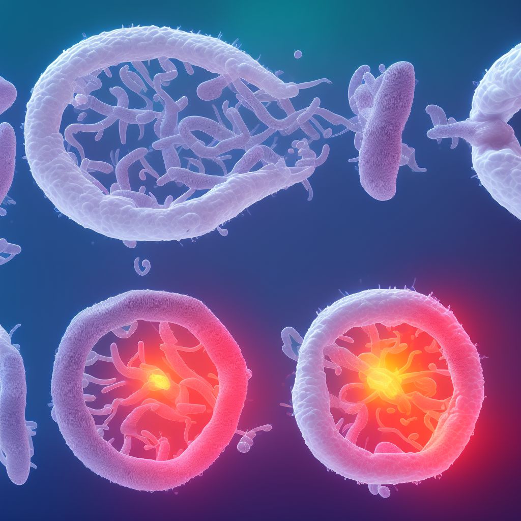 Quadruplet pregnancy, unable to determine number of placenta and number of amniotic sacs, third trimester digital illustration