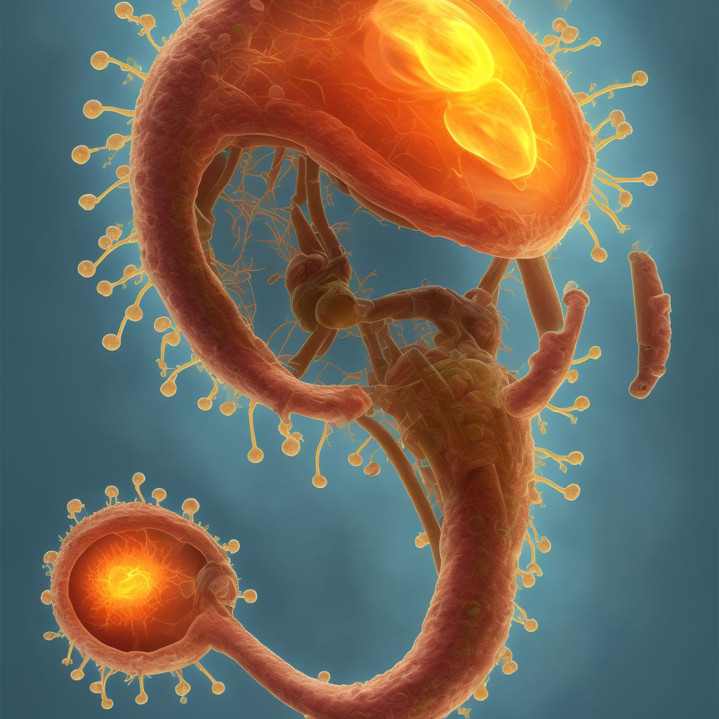 Papyraceous fetus, second trimester, fetus 1 digital illustration