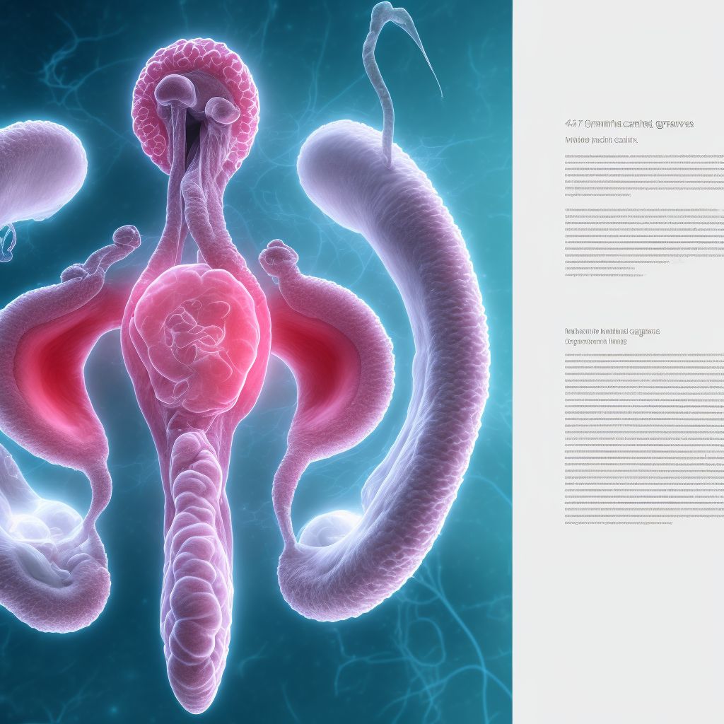 Maternal care for retroversion of gravid uterus, unspecified trimester digital illustration