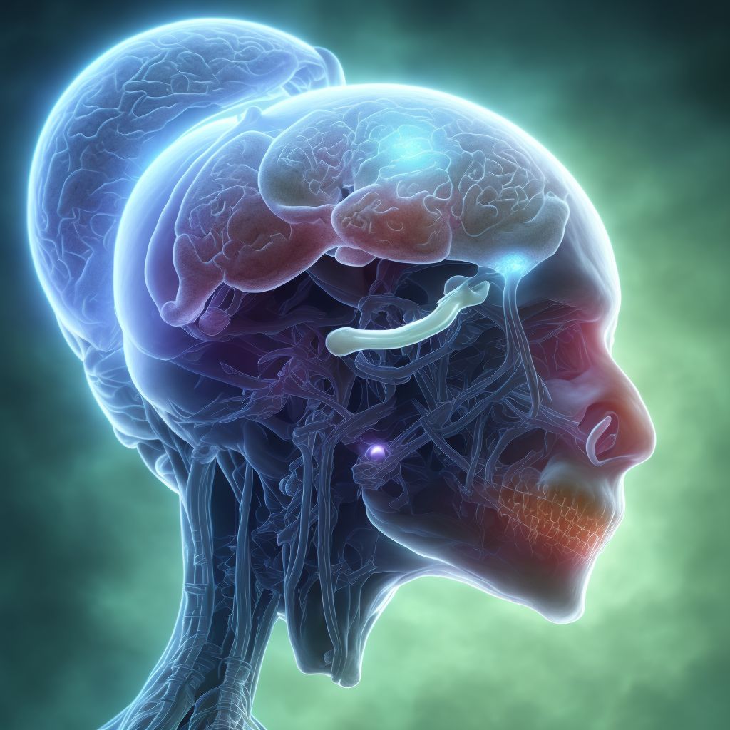 Maternal care for (suspected) central nervous system malformation or damage in fetus, unspecified, fetus 3 digital illustration